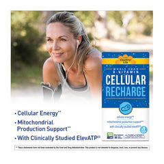 Vegan capsules inside the Country Life Cellular Recharge bottle