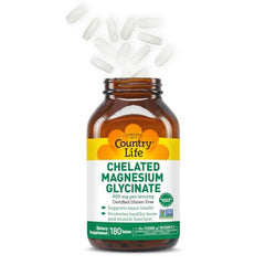 Close-up of magnesium glycinate 400mg tablet