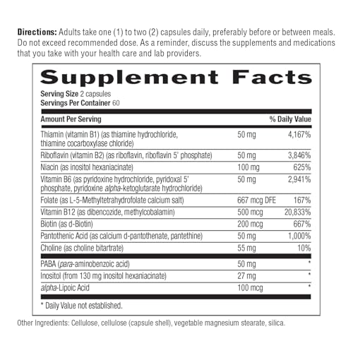 Choline and B-vitamin components illustration