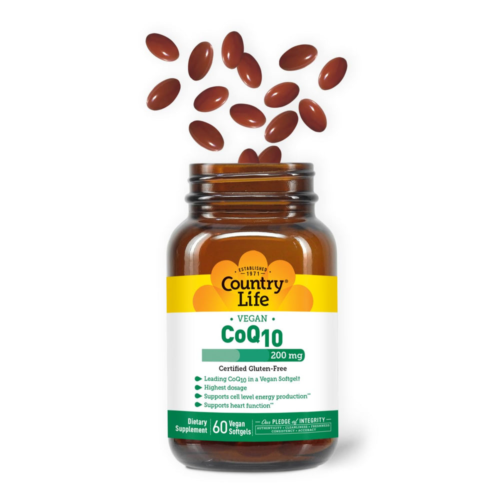 Recyclable packaging for Country Life CoQ10 bottle