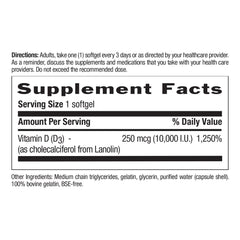 Vitamin D3 derived from lanolin (non-fish source)