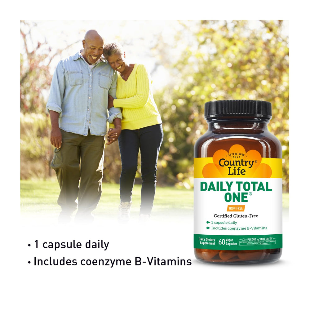 Ingredients panel for Country Life Daily Total One Multivitamin