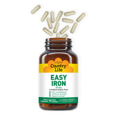 Wellness and vitality concept with iron supplement