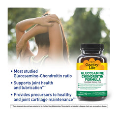 Ingredient panel of Country Life Glucosamine Chondroitin