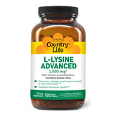 Country Life L-Lysine 1500mg Capsules with Vitamin D and Elderberry – Immune Support