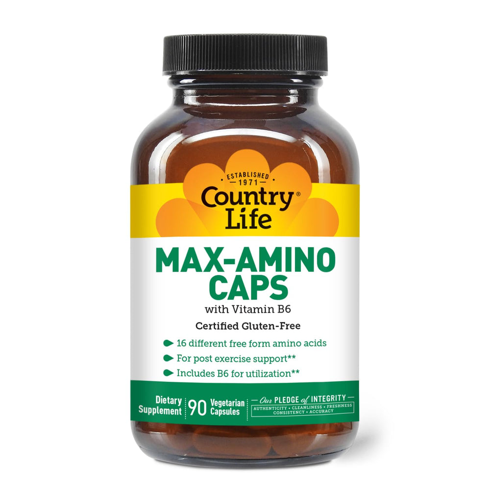 Country Life Maxi-Amino 90 Capsules bottle – front view