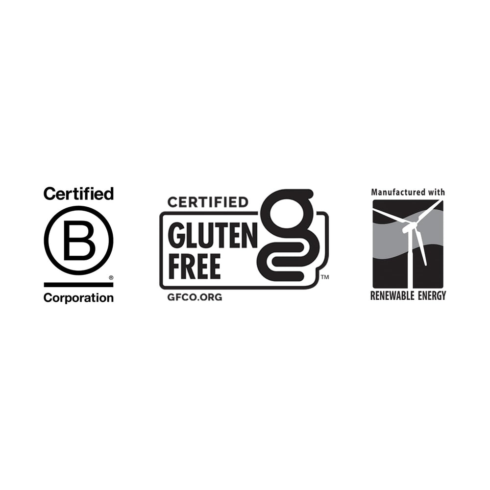 Icons indicating clean formula with no GMOs, gluten, or soy