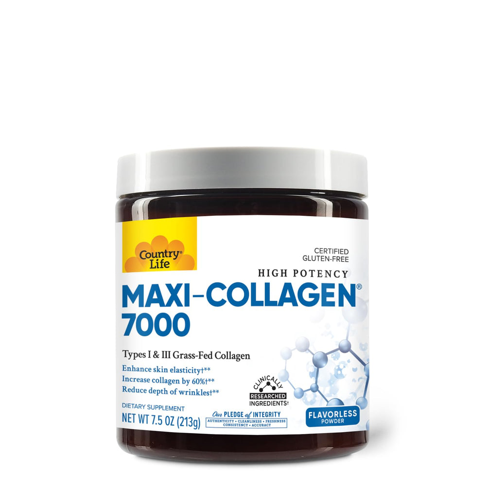 Country Life Maxi-Collagen 7000 Powder tub label