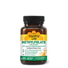 Country Life Methylfolate Chewable Tablets orange-flavored bottle