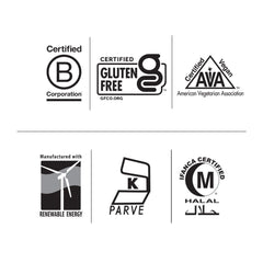 Product packaging highlighting gluten-free and vegan features