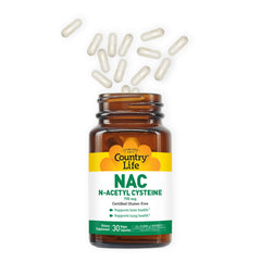 Country Life NAC vegan gluten-free capsules for antioxidant support in daily detox routines