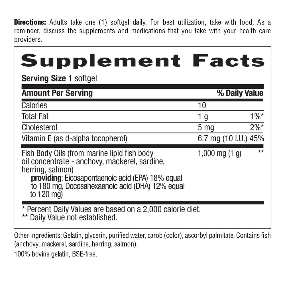 Third-party testing certificate for Country Life Omega-3 Fish Oil