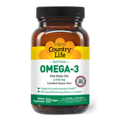 Country Life Omega-3 Fish Oil bottle