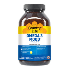 Nutrition facts panel for Country Life Omega-3 Fish Oil