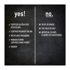 Certifications on packaging: Vegan, Gluten-Free, Non-GMO, Kosher