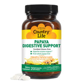 Country Life Papaya Digestive Enzymes chewable tablets bottle front