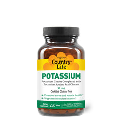 Country Life Potassium 99 mg tablets bottle with label