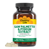 Country Life Saw Palmetto & Pygeum Extract bottle label
