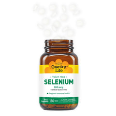 Selenium supplement tablets displayed