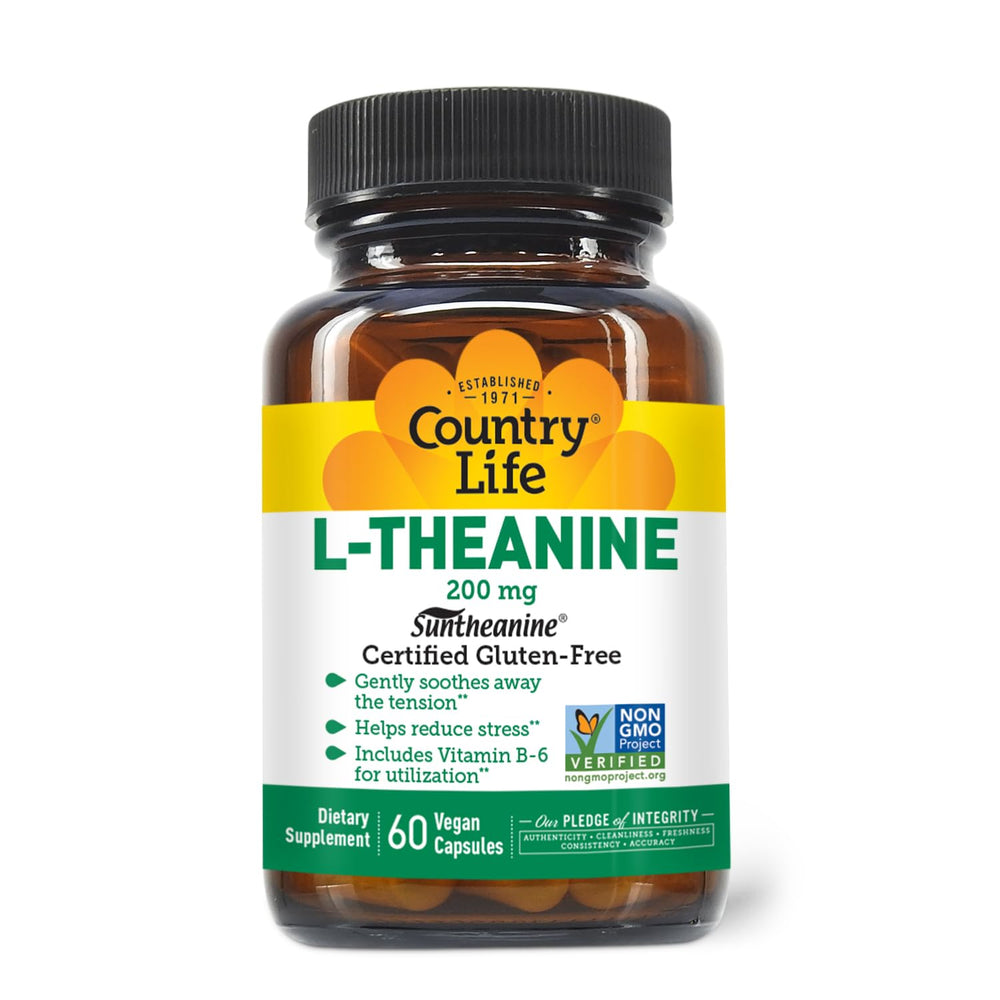 Country Life Suntheanine L-Theanine 60 vegan capsules bottle
