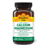 Bottle front view of Country Life Target-Mins Calcium Magnesium with Vitamin D Complex