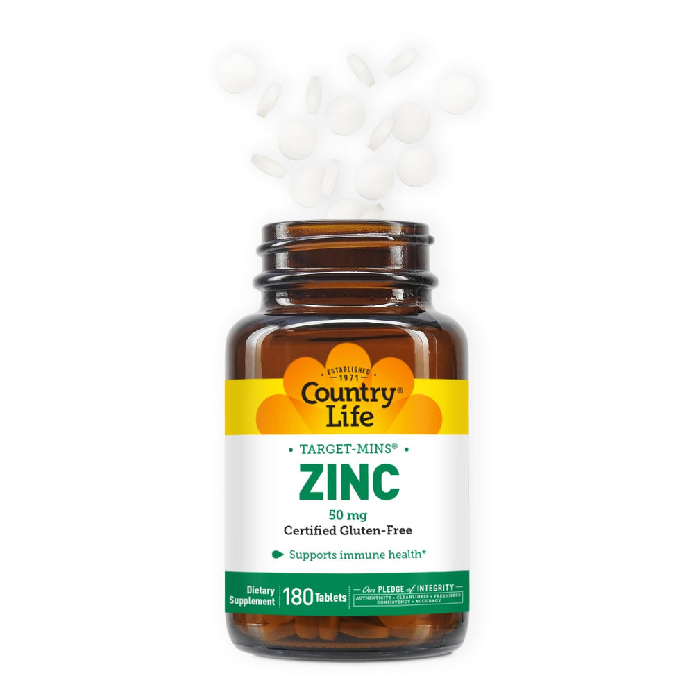 Healthy immune support imagery with zinc supplement bottle