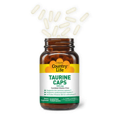 Nutrition facts panel for Taurine 500mg with Vitamin B6
