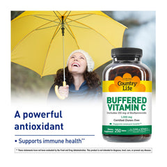 Vegan capsule vitamin C supplement by Country Life