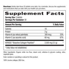 Collagen peptides dissolving easily in water