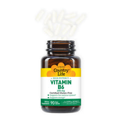 Ingredients label for Country Life Vitamin B-6