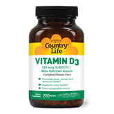 Country Life Vitamin D3 5000 IU bottle