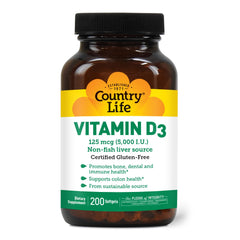 Country Life Vitamin D3 5000 IU bottle