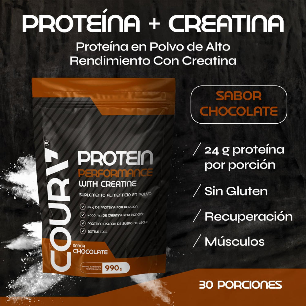 COURA Protein Performance chocolate serve showcases delicious flavor option for recovery shakes