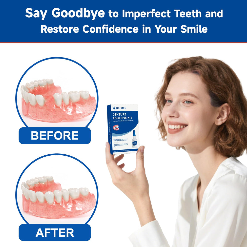 Dentures crack repair kit for temporary fixes
