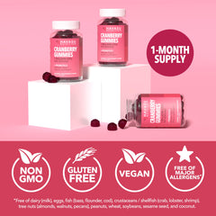 Cran-Raspberry flavored gummies close-up