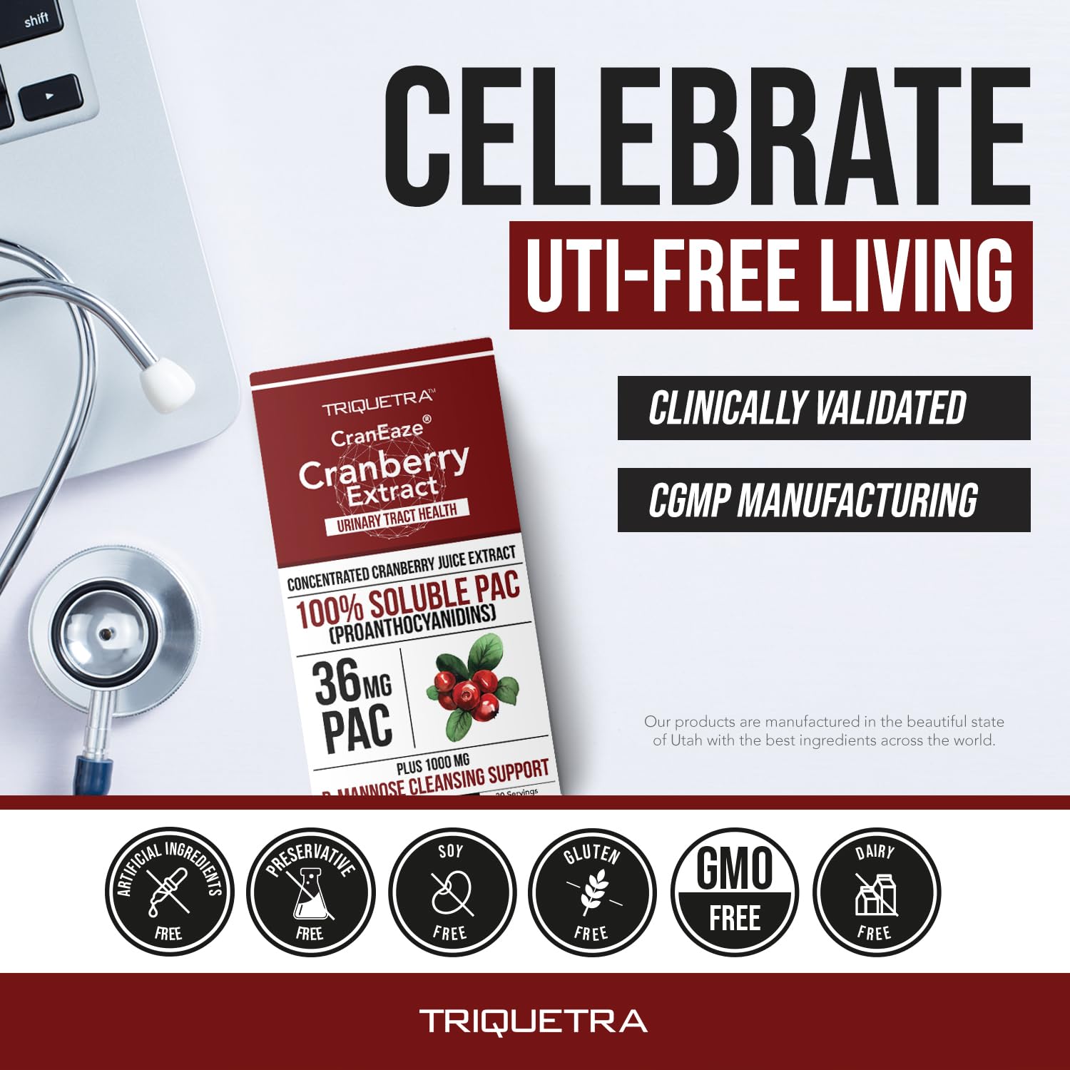 Promotional banner for CranEaze UTI support Promotional banner for CranEaze UTI support