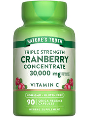 Nature's Truth Cranberry Concentrate Pills bottle front showing 30,000 mg per serving