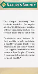 Cranberry dietary supplement bottle with packaging