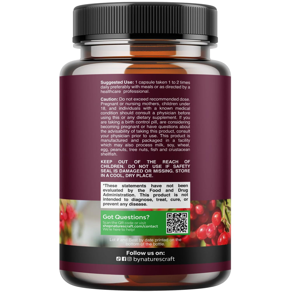 Capsules featuring cranberry extract and Uva Ursi blend