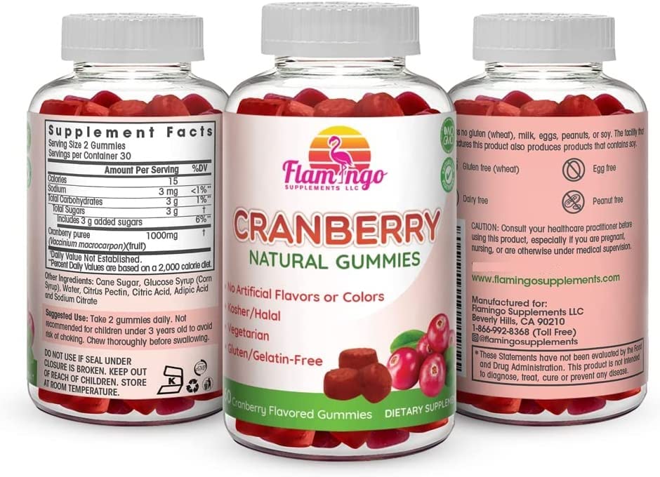 Close-up of cranberry gummy texture and color