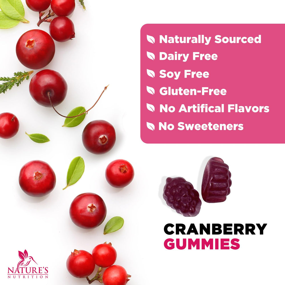Chewable cranberry gummies