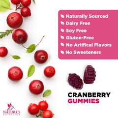 Chewable cranberry gummies