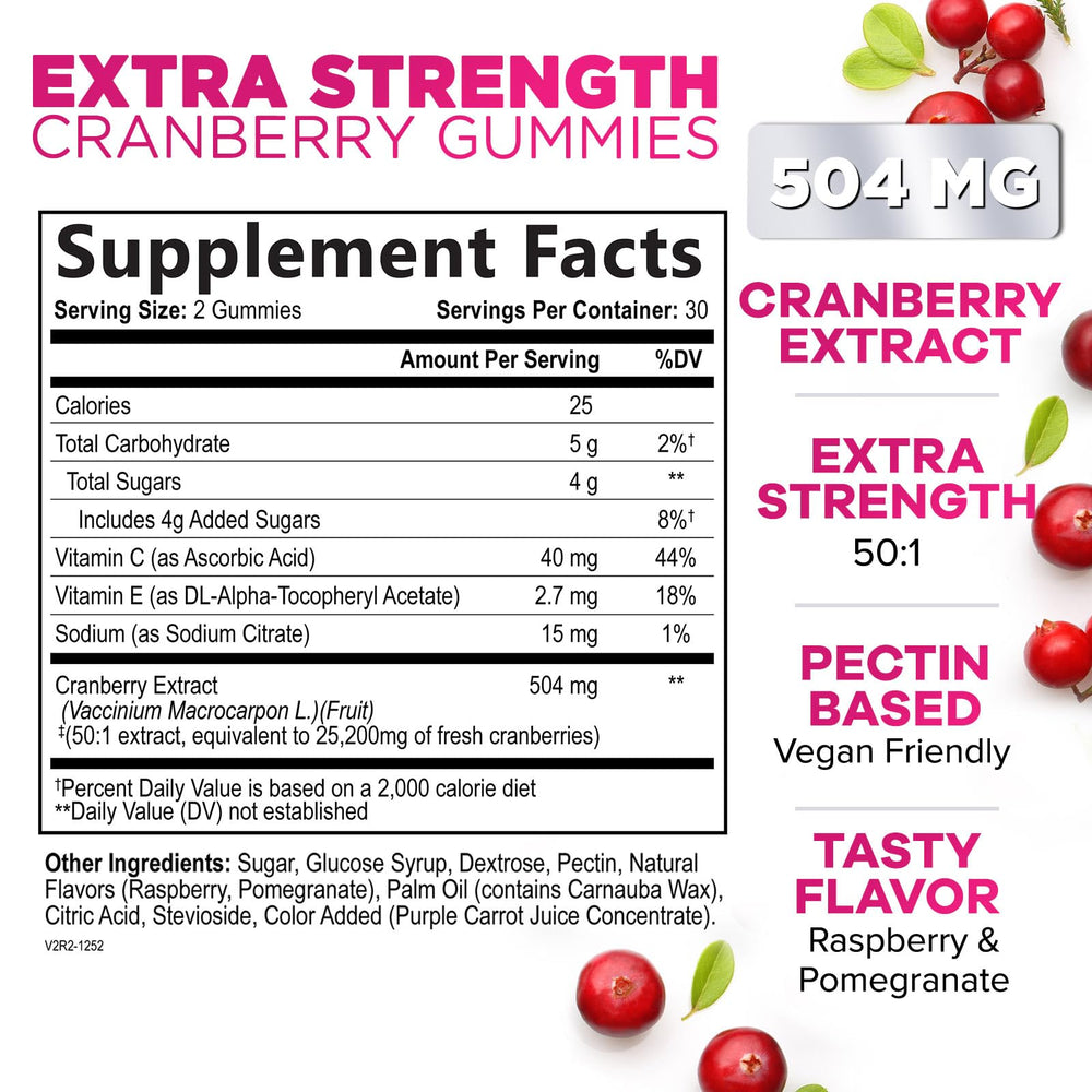Cranberry gummies with Vitamin C