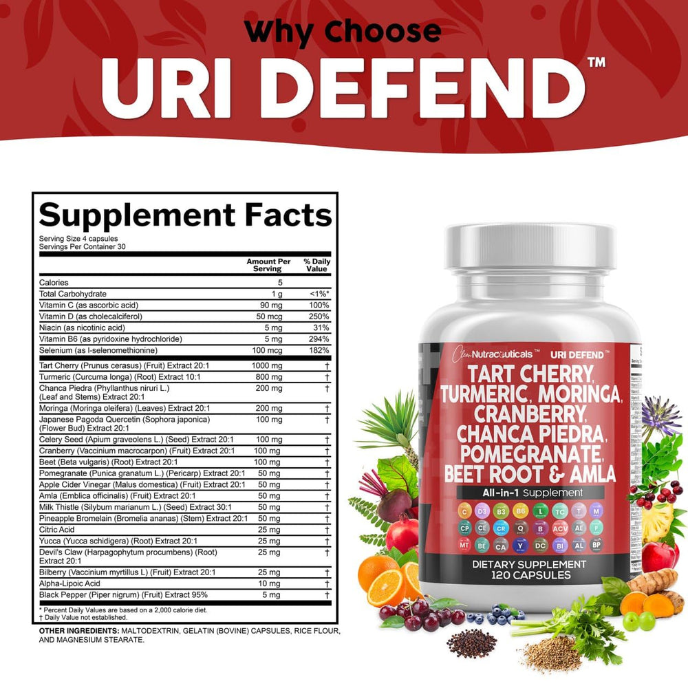 Cranberry and milk thistle wellness capsules