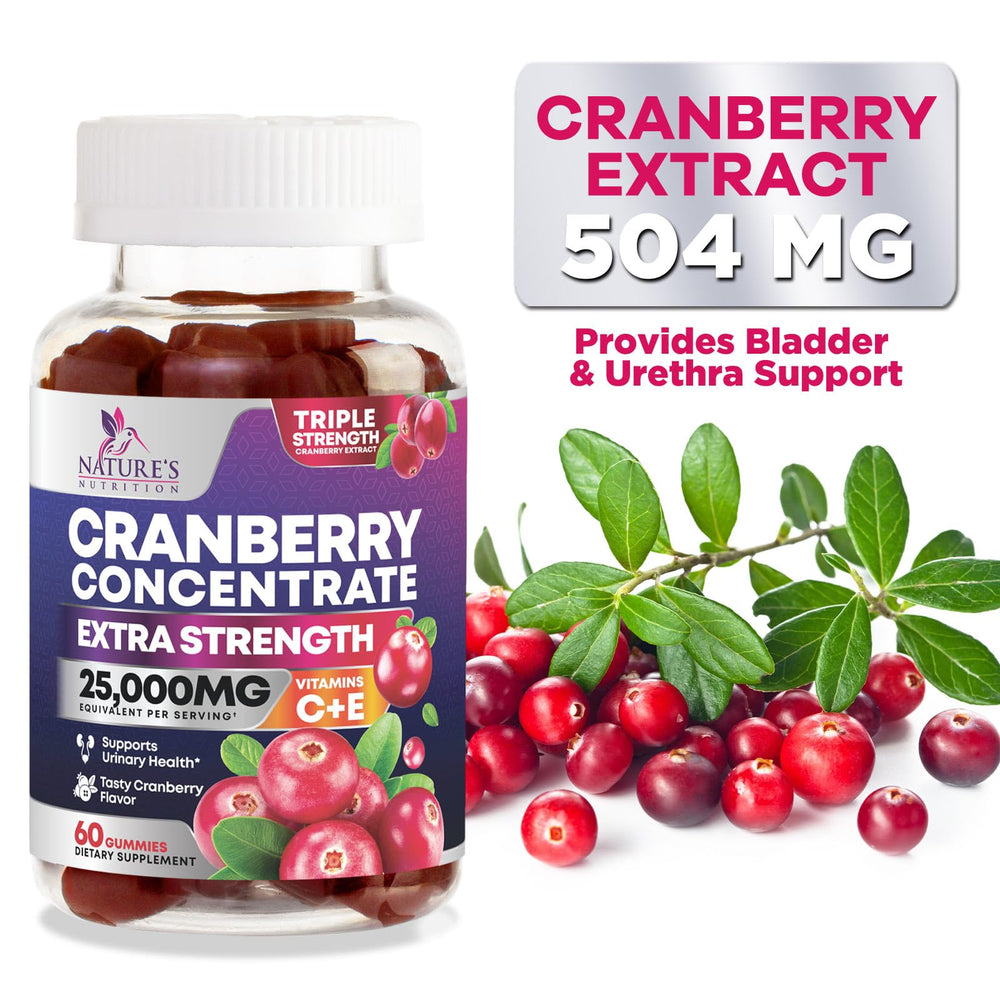 Concept image comparing cranberry pills and gummies