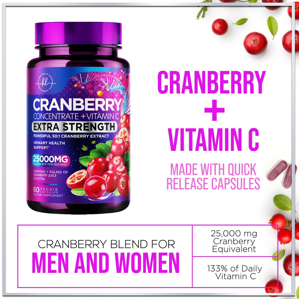 Vitamin C included in cranberry supplement for antioxidant protection