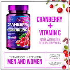 Vitamin C included in cranberry supplement for antioxidant protection