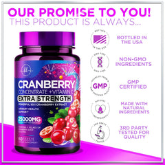 Urinary tract health support with cranberry capsules