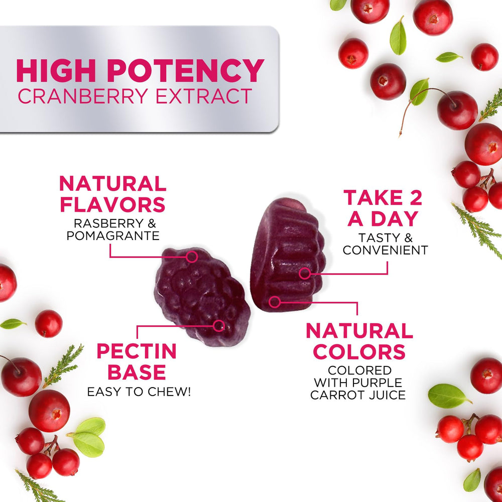 Cranberry supplement gummies for womens health