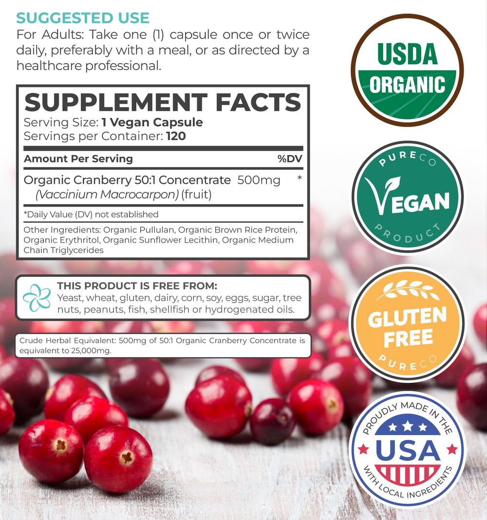 Illustration of cranberry fruit and powder